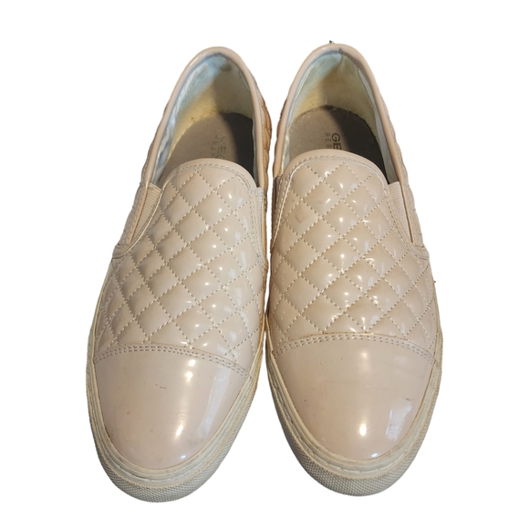 Geox Respira Cream Quilted Cap Toe Slip On Sneaker - Picture 3 of 8